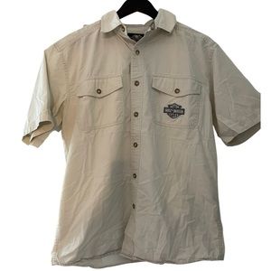 Harley-Davidson Short Sleeve Button Down Shirt Size Medium